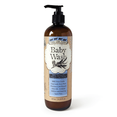 100% Natural Baby Wash 485ml / 16.39 fl.oz-Wash & Cleansers-Handcrafted Skincare-100% Natural and Organic Foodgrade Ingredients-Four Cow Farm Australia