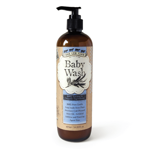 100% Natural Baby Wash 485ml / 16.39 fl.oz-Wash & Cleansers-Handcrafted Skincare-100% Natural and Organic Foodgrade Ingredients-Four Cow Farm Australia
