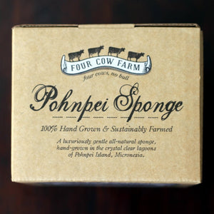 Pohnpei Sponge, Hand-Grown and Sustainably Farmed-Sponge-Handcrafted Skincare-100% Natural and Organic Foodgrade Ingredients-Four Cow Farm Australia