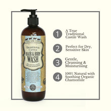 Traditional Castile Hair & Body Wash 250ml