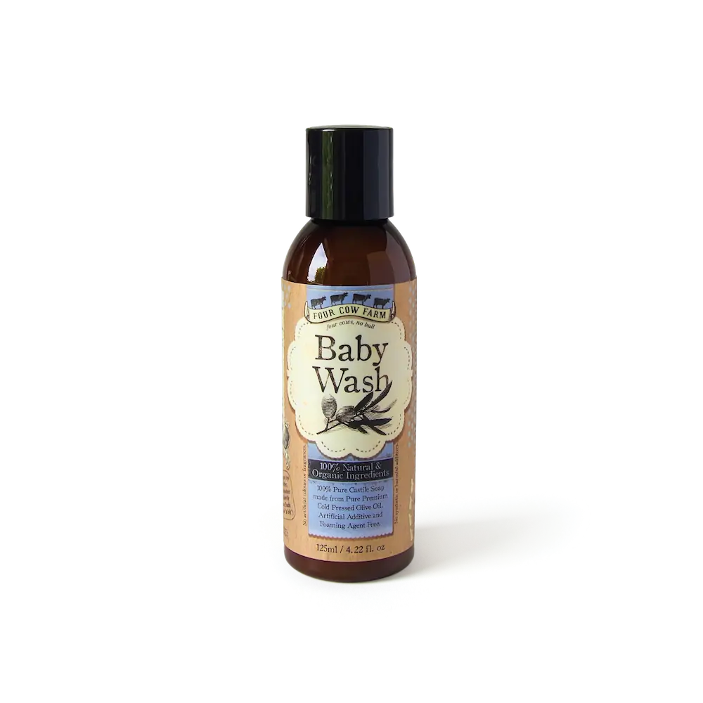 Four Cow Farm Skincare Natural Baby Castile Wash Australia Made
