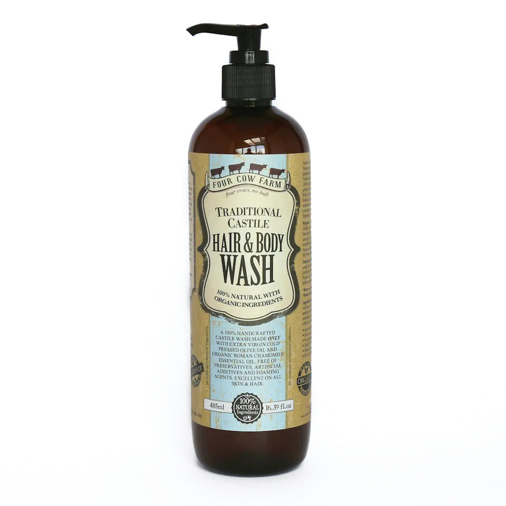 Four Cow Farm True Pure Castile Wash 485ml Australia Made