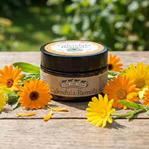 Organic Calendula Balm with Calendula Petals