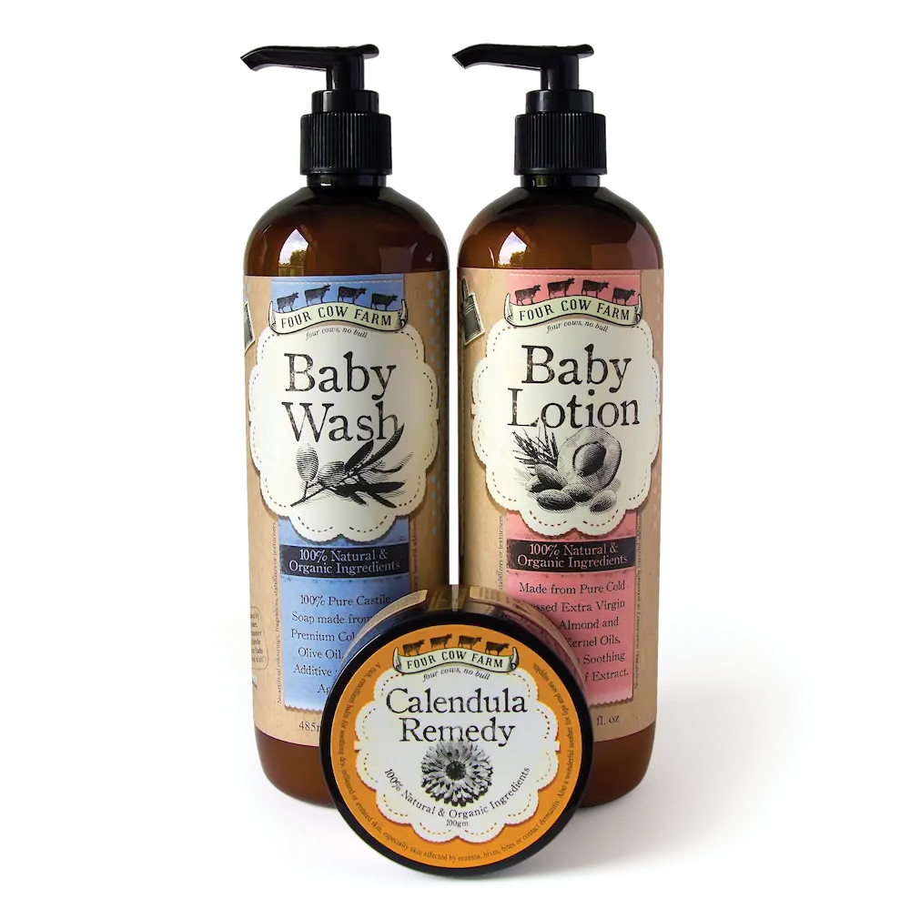 Four Cow Farm Skincare Dry Skin Trio Kit Australia Made