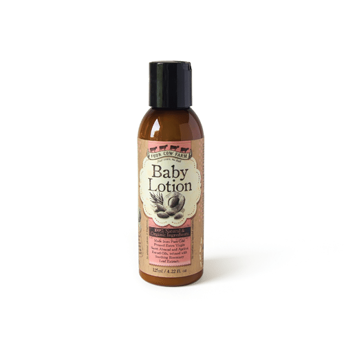 100% Natural Baby Lotion 125ml / 4.22 fl.oz-Moisturizer-Handcrafted Skincare-100% Natural and Organic Foodgrade Ingredients-Four Cow Farm Australia