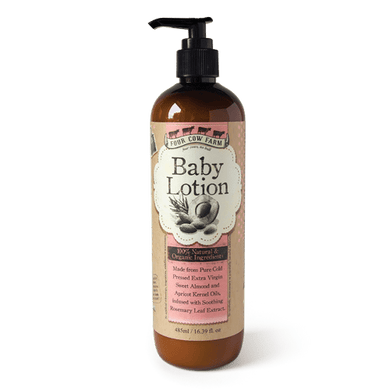 100% Natural Baby Lotion 485ml / 16.39 fl.oz-Moisturizer-Handcrafted Skincare-100% Natural and Organic Foodgrade Ingredients-Four Cow Farm Australia