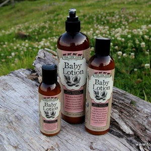 100% Natural Baby Lotion 485ml / 16.39 fl.oz-Moisturizer-Handcrafted Skincare-100% Natural and Organic Foodgrade Ingredients-Four Cow Farm Australia