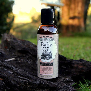 Baby Oil 125ml / 4.22 fl.oz-Moisturizer-Handcrafted Skincare-100% Natural and Organic Foodgrade Ingredients-Four Cow Farm Australia