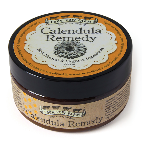 Calendula Remedy Balm (Large) 100g-Balm-Handcrafted Skincare-100% Natural and Organic Foodgrade Ingredients-Four Cow Farm Australia