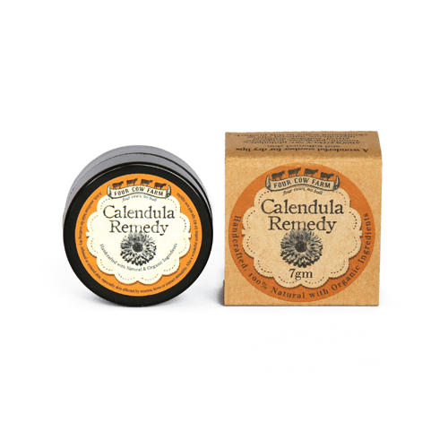 Calendula Remedy Balm (Mini) 7g-Balm-Handcrafted Skincare-100% Natural and Organic Foodgrade Ingredients-Four Cow Farm Australia