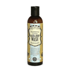 Traditional Castile Hair and Body Wash 250ml / 8.45 fl.oz-Handcrafted Skincare-100% Natural and Organic Foodgrade Ingredients-Four Cow Farm Australia