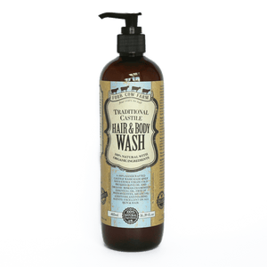 Traditional Castile Hair and Body Wash 485ml / 16.39 fl.oz-Handcrafted Skincare-100% Natural and Organic Foodgrade Ingredients-Four Cow Farm Australia