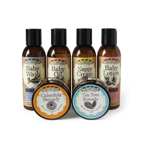Four Cow Farm Small Gift/Starter Set-Kits & Gift Packs-Handcrafted Skincare-100% Natural and Organic Foodgrade Ingredients-Four Cow Farm Australia