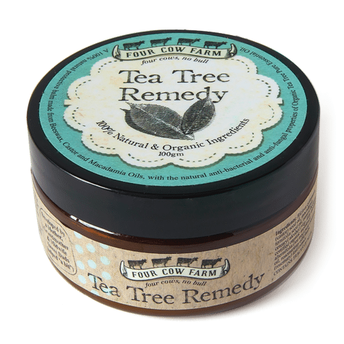 Tea Tree Remedy (Large) 100gm-Balm-Handcrafted Skincare-100% Natural and Organic Foodgrade Ingredients-Four Cow Farm Australia